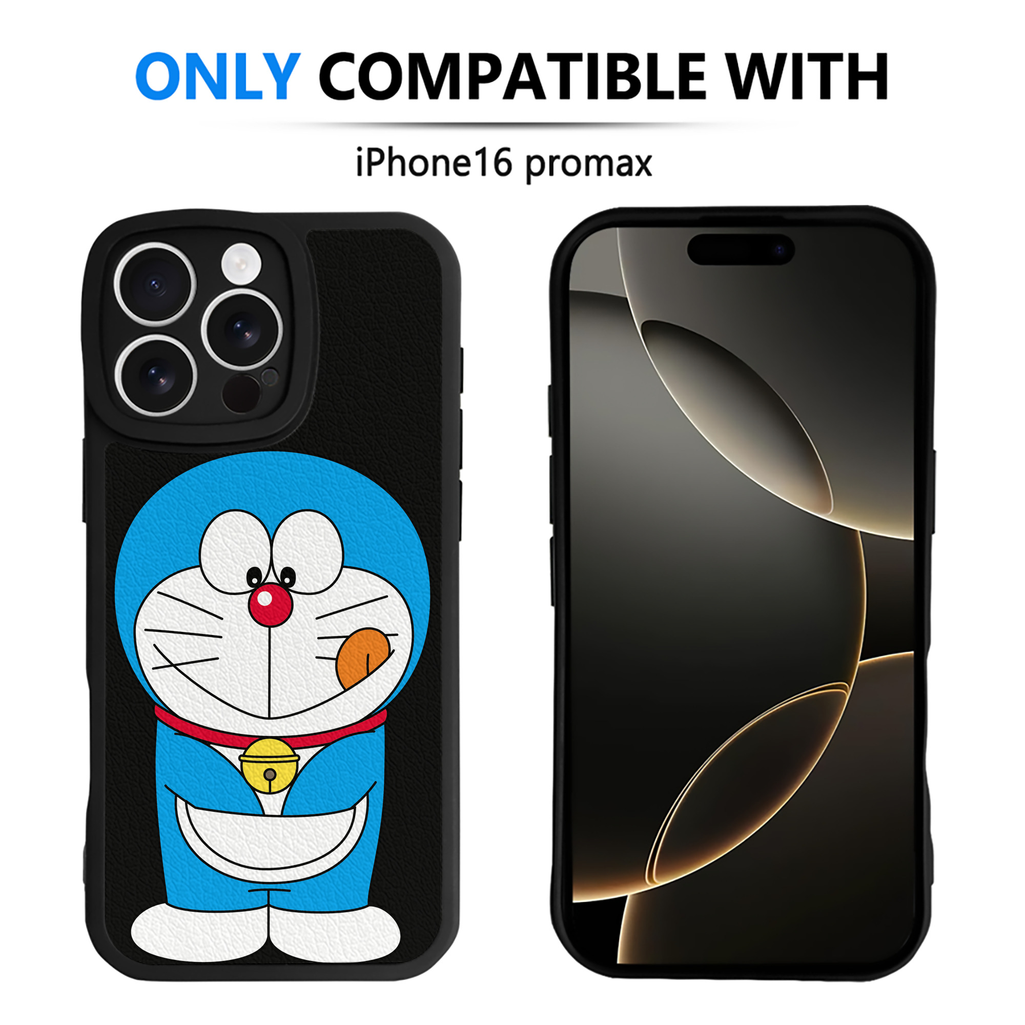（画像用） ドラえもん Doraemon 【iPhone 16シリーズ対応】シリコンスマホケース（レザー調） 材質：シリコン
